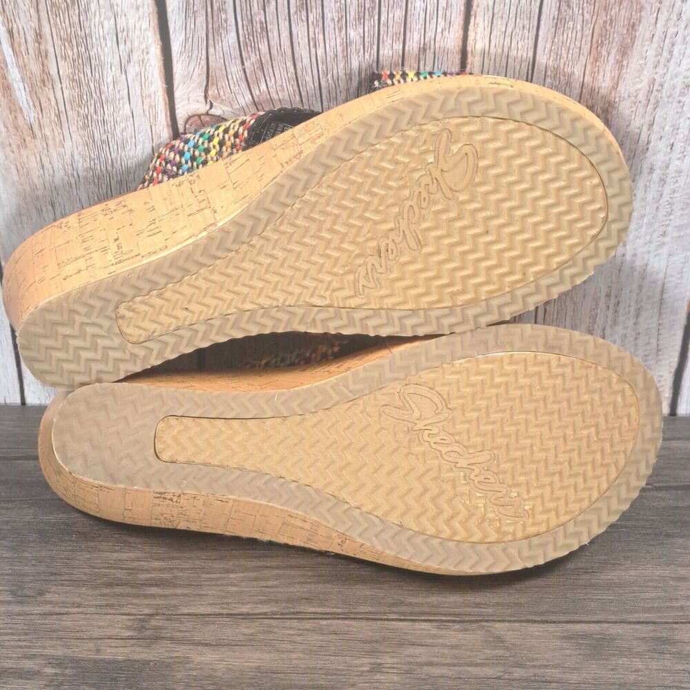Skechers Beverlee Delighted Relaxed Step Luxe Foam Wedge Sandals Women's 9 - Picture 7 of 8